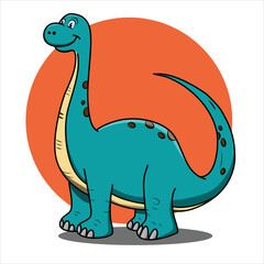 brontosaur in vector illustration design in vector