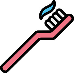 Toothbrush Vector Icon Design Illustration