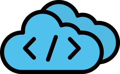Cloud coding Vector Icon Design Illustration