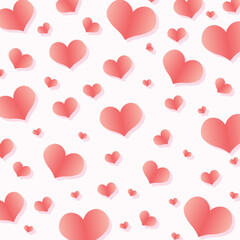 Vector illustration of sweet heart on soft pink background