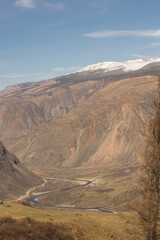 A country road in the mountains.Gorny Altai, Russia
