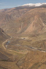 A country road in the mountains.Gorny Altai, Russia