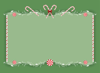 A peppermint candy border design with copy space
