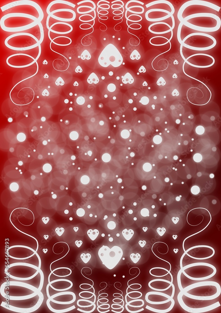 Wall mural The illustrations and clipart. red background with snowflakes