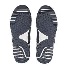 Light running sport shoes sole isolated on white background. Fashionable stylish sports casual shoes.