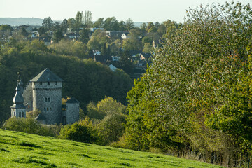 Blick auf die Burg Stolberg von oben