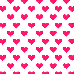 St Valentine's holiday. Red hearts. Relationship, emotion, passion, love. Seamless pattern, texture, paper, packaging design.
