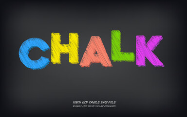 Chalk editable text style effect	