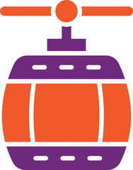Cable Car Vector Icon Design Illustration