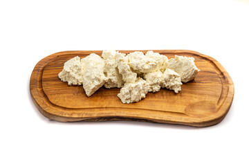 Ricotta cheese on the board