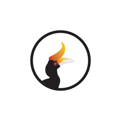 Hornbill Logo Design Vector Template. Hornbill head logo Concept © Mlaku Banter
