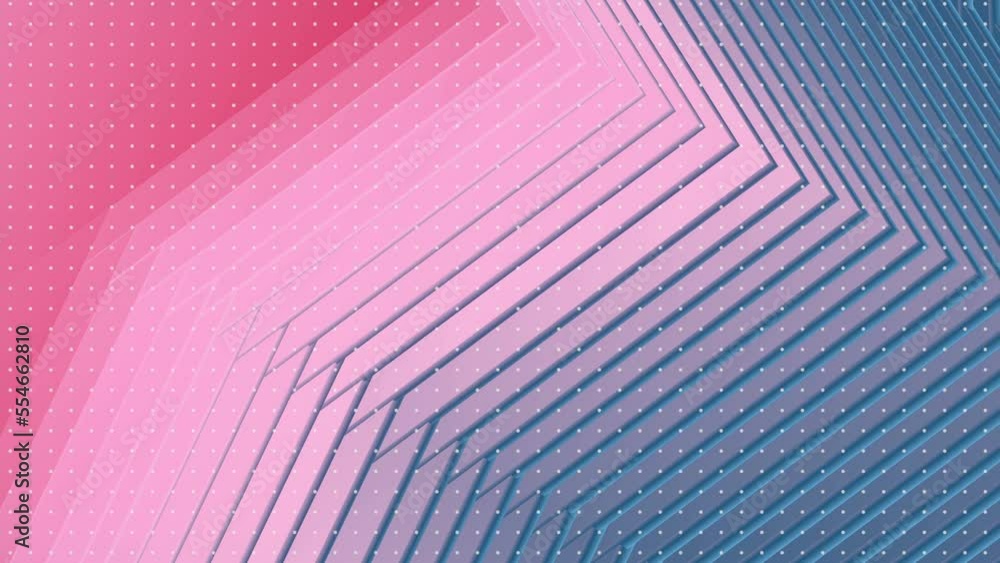 Leinwandbilder Abstract background with simple geometric shapes. 3d rendering loop animation 4K