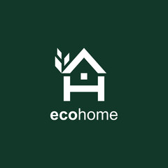 home and leaf for farm and eco home logo 