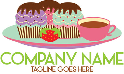 birthday card with cupcake