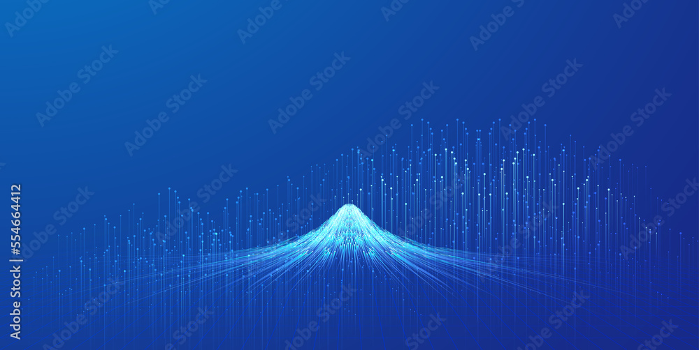 Poster the convergence of dots and lines shines like snow mountains, which is suitable for the background o