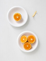 fresh fruit oranges on a plate