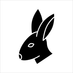 Rabbit icon. vector illustration isolated on white background