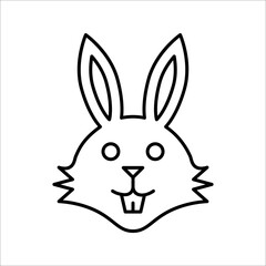 Rabbit icon. vector illustration isolated on white background