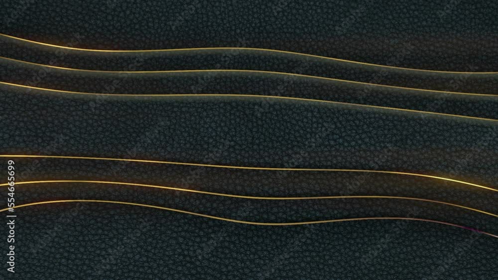 Poster luxurious background layers of leather with gold border 3d render loop animation