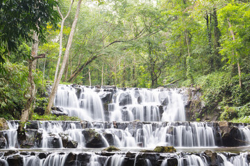 The famous waterfall of Sam Lan Waterfall National Park in Saraburi 