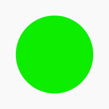Green fluorescent dot on white background. green big dot.