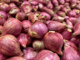 close up red onion background. fresh red onion often used in asian food