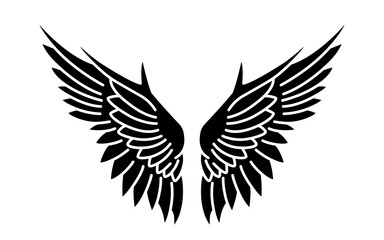 Fototapeta premium vector angel wings tribal tattoo