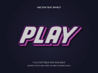 Play valentine text effect theme on background editable vector