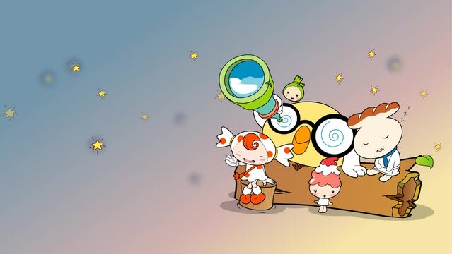 animated cartoons characters background, 2d animation 