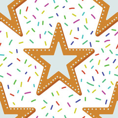 flat hand drawn seamless Design for Christmas