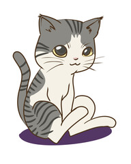 Cute Cat  vector hand draw