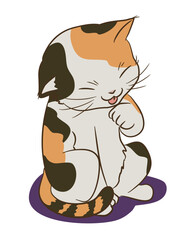 Cute Cat  vector hand draw