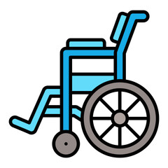 Wheel Chair Filled Line Icon