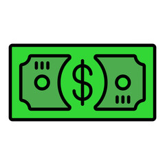 Banknote Filled Line Icon