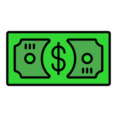 Banknote Filled Line Icon