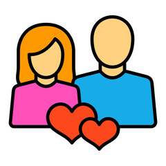Relationship Filled Line Icon
