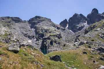 Landscape of Rila Mountain near The Scary lake, Bulgaria