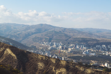 view from the top of the mountain. Tbilisi