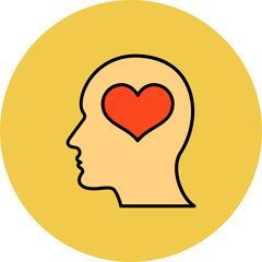 Mind Multicolor Circle Filled Line Icon