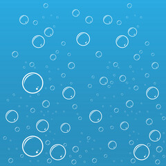 Blue bubbles water for wash element isolated flat cartoon clipart image

