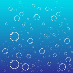 Blue bubbles water for wash element isolated flat cartoon clipart image
