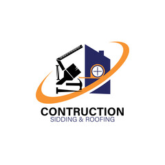 company logo. illustration of construction design logo company