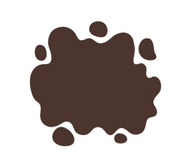 Milk splash icon. Chocolate on white background. Vector illustration. Natural background. Sweet food. Organic dark chocolate.