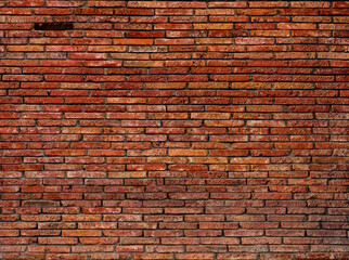 Old Aged Red Brick Wall Background Texture.