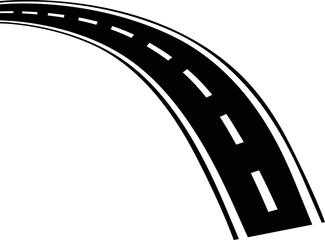 Naklejka premium Road icon vector illustration isolated on white background.