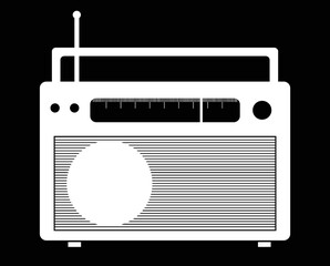 Radio Icon Vector Logo Template Illustration Design. Vector EPS 10.