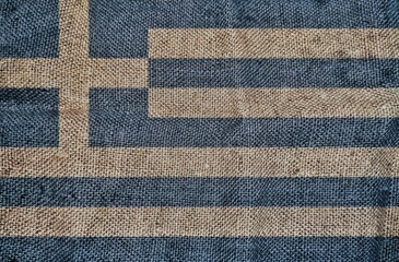 Fototapeta na wymiar Silk texture flag of Greece