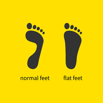 Flat feet and healthy foot logo