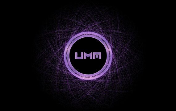 Images of uma virtual currency. 3d illustrations. editorial image.