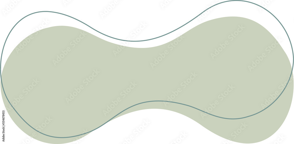 Poster green organic shape. abstract amoeba blots in minimal trendy design with outline circles. forms for 